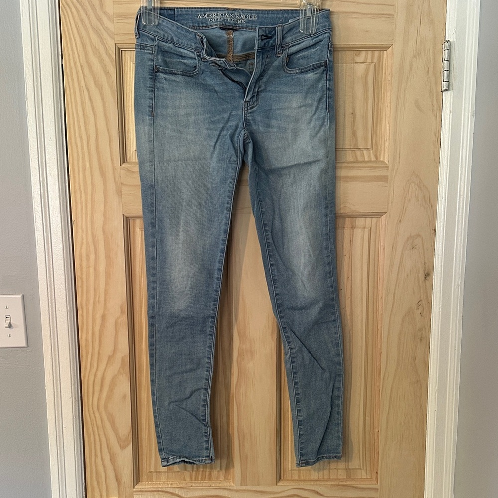 American Eagle Outfitters Women's Light Blue Skinny Jeans Jegging